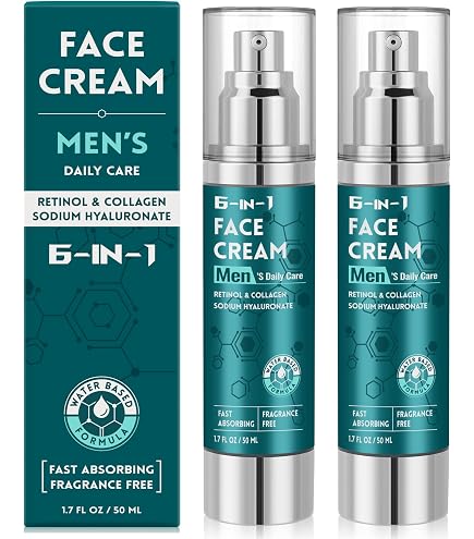 Amazon.com: 6-in-1 Face Cream for Men: Hydrating Water Based Men