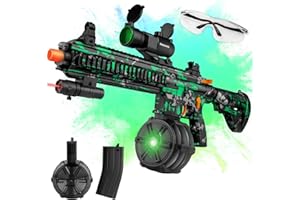CORIARDO Large Gel Splatter Blaster for Orbeez with Goggles Suitable for Backyard Fun and Outdoor Team Shooting Games, Over 18+,Green