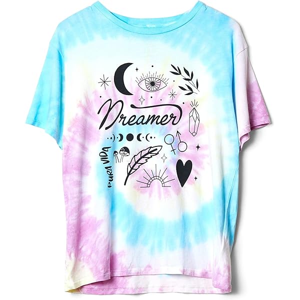 Amazon.com: Just Love Loop Terry Tie Dye T-shirt for Women