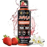 ALPHA LION Burn2O L-Carnitine Liquid 2000mg, Premium Liquid Fat Burner & Pre-Workout Supplement for Men & Women - Natural Energy & Metabolism Booster for Weight Loss - ShredBerry