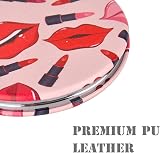 YTZJ Direct Red Folding Makeup Mirror Travel Compact Double-Sided Magnifying view 2