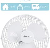Signature 9in 2 Speed Desk Fan with Oscillation Adjustable Tilt White S40008 view 4