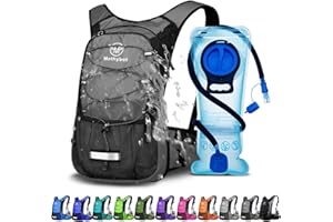 Mothybot Hydration Pack, Insulated Hydration Backpack with 2L BPA Free Water Bladder and Storage, Hiking Backpack for Men, Women, Kids for Running, Cycling, Camping - Keep Liquid Cool up to 5 Hours
