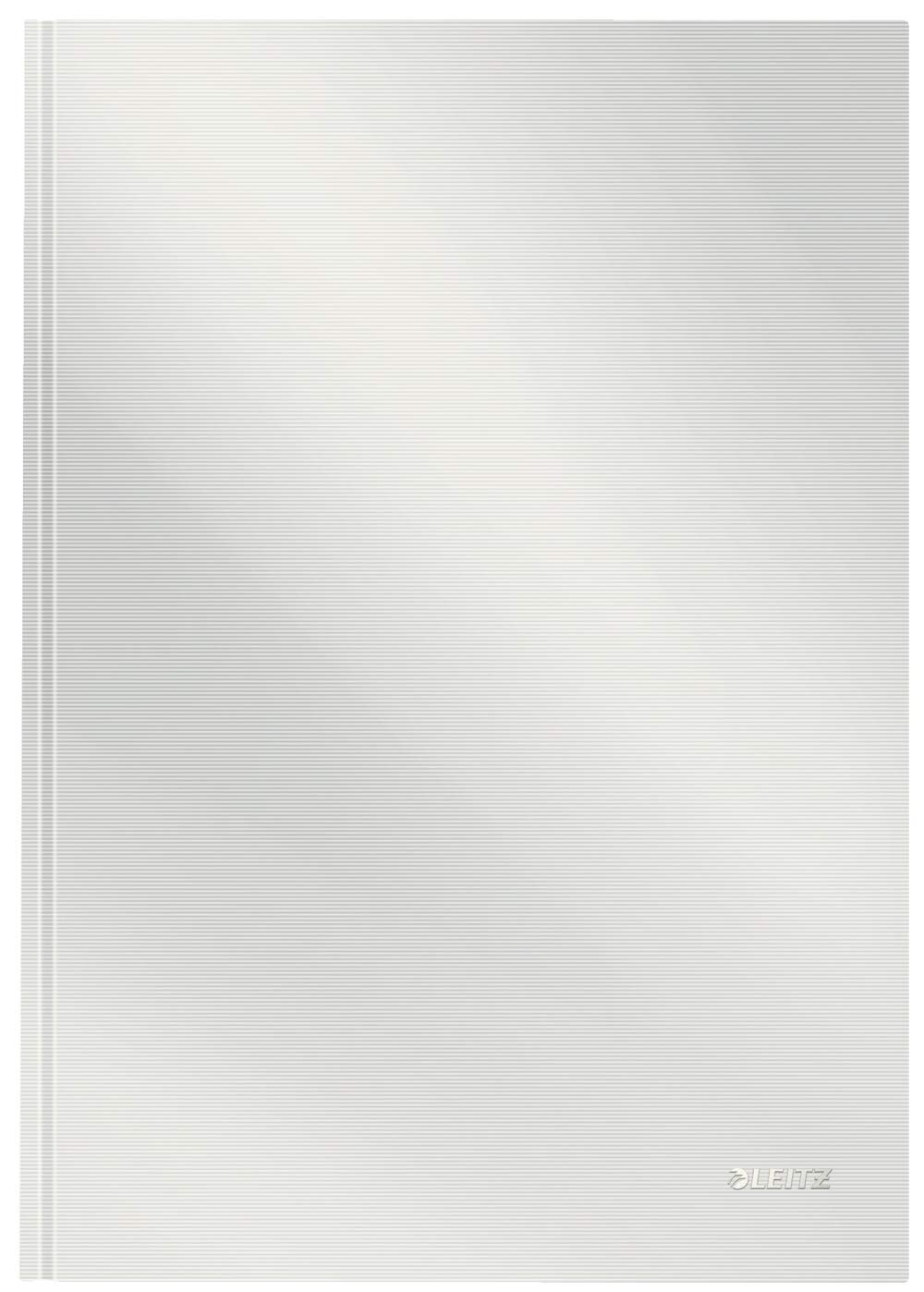 Leitz A4 Lined Notebook, 160 Pages, 80 Sheets of FSC Certified 80 g/mยฒ Paper, Sturdy, Scratch-Resistant Hardcover, For Office, School or as a Diary, Solid Series, White, 46650001 โ image 1