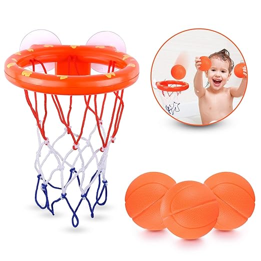 DDPP - Juego de Juguetes de baño para niños, Baloncesto y Pelota ...