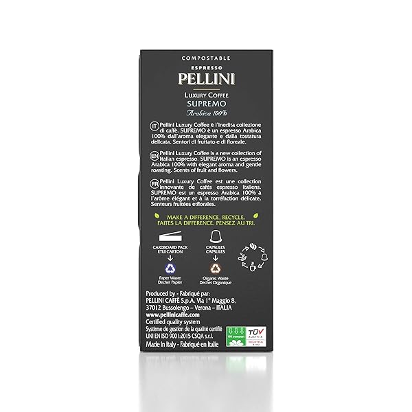 PELLINI SUPREMO ESPRESSO CAPSULES, MILD, 10 CT