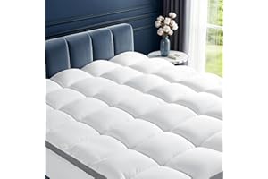 Memory Foam Mattress Topper Queen Size for Back Pain Relief, Extra Soft Pillow Top Mattress Pad,Breathable Mattress Cover for
