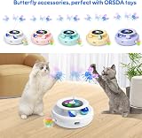 GoldenSun 3 Pcs Cat Toy Replaceable Butterflies Handmade Fabric Toys view 5