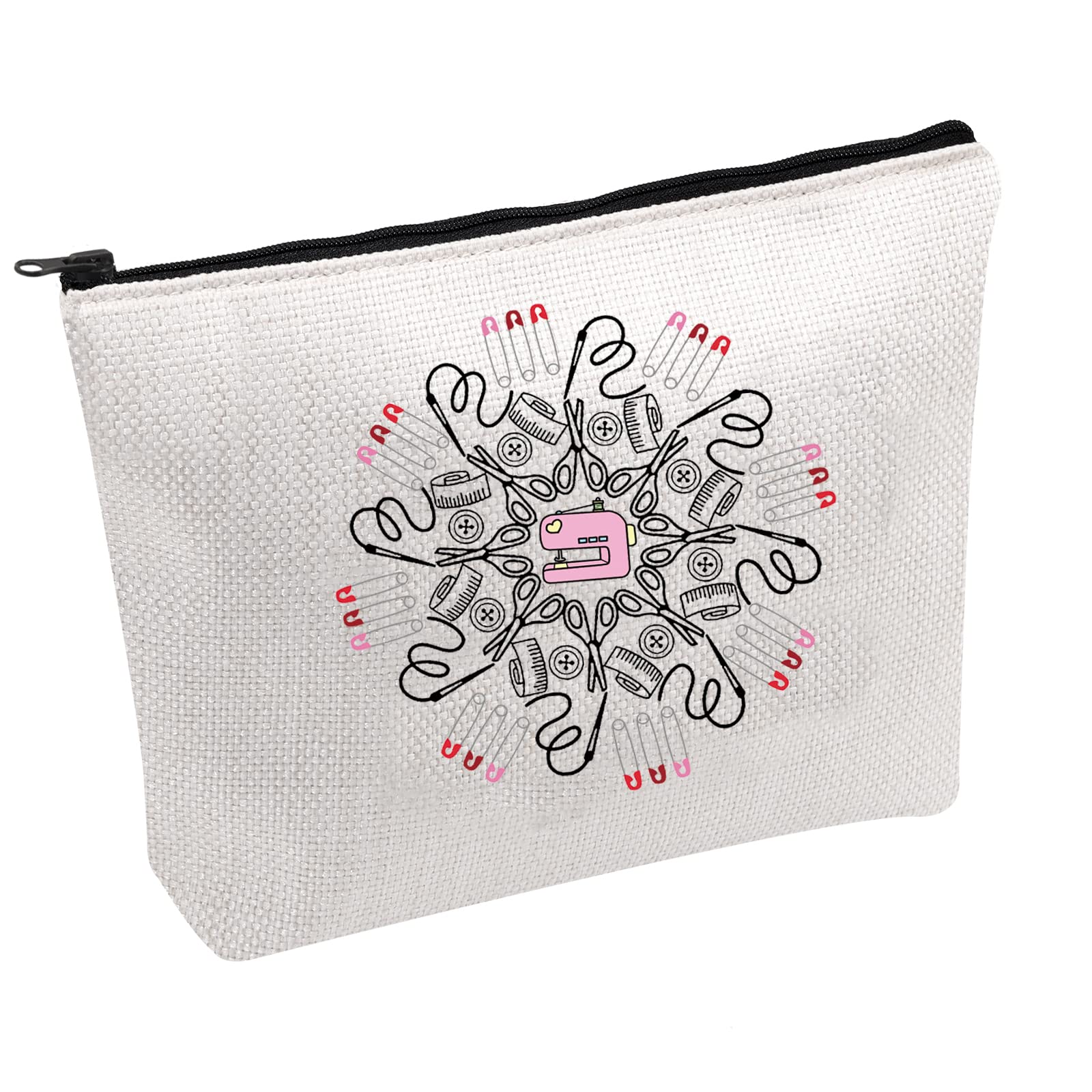 Funny Sewing Lover Cosmetic Bag Sewing Machine Makeup Bag Knitting Cosmetic Bag Quilter Gift (Sewing Lover -B)
