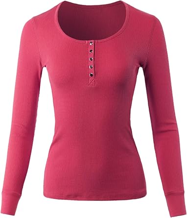 women's thermal knit tops