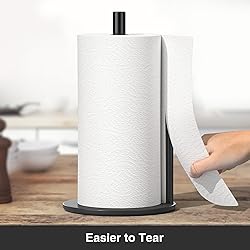 Paper Towel Holder Black, Premium Stainless Steel