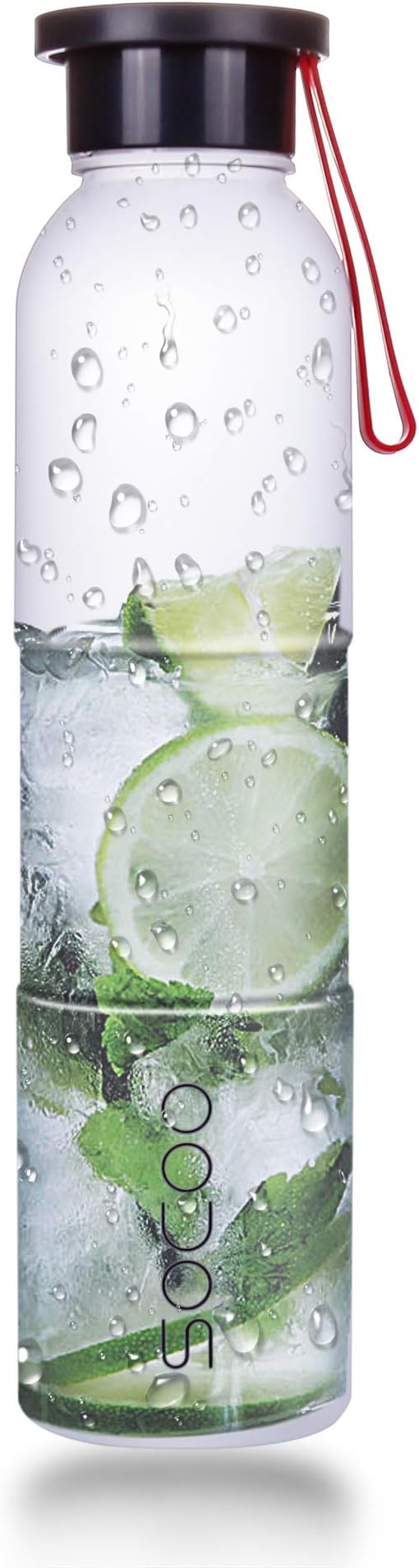 ArtLife Sports 2.7L Large Water Bottle Motivational with Time Marked Sport Water Jug Reusable Drinking Gym Water Bottle BPA Free (Clear Mint)