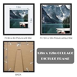 Hongkee 12x12 Picture Frame set of 3, Black and