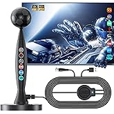 TV Antenna for Smart TV, Digital HD TV Antenna Indoor with Signal Amplifier, 4K1080P Ready Antenna with Magnetic Base for Local Channels, Long Range Reception, Easy Install with Long Coax Cable