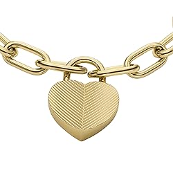 Fossil Women's Harlow Linear Texture Heart