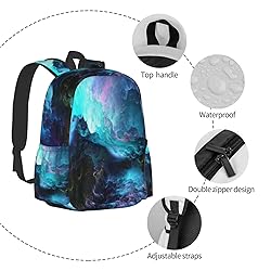 Muxxirt Daily Backpack Beautiful Galaxy Cyan nebula