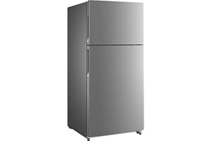 Avanti FF18D3S-4 FF18D cu.ft. Apartment Size Refrigerator​, Full Fridge Free Technology Prevents Frost Build-up with Adjustable Shelves, Door Bins & Crisper Drawers, 18 cu. ft, Stainless Steel