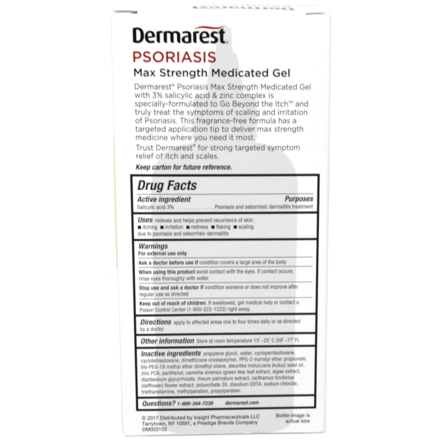 Dermarest Psoriasis Medicated Treatment Gel, 4 oz (2 Pack)