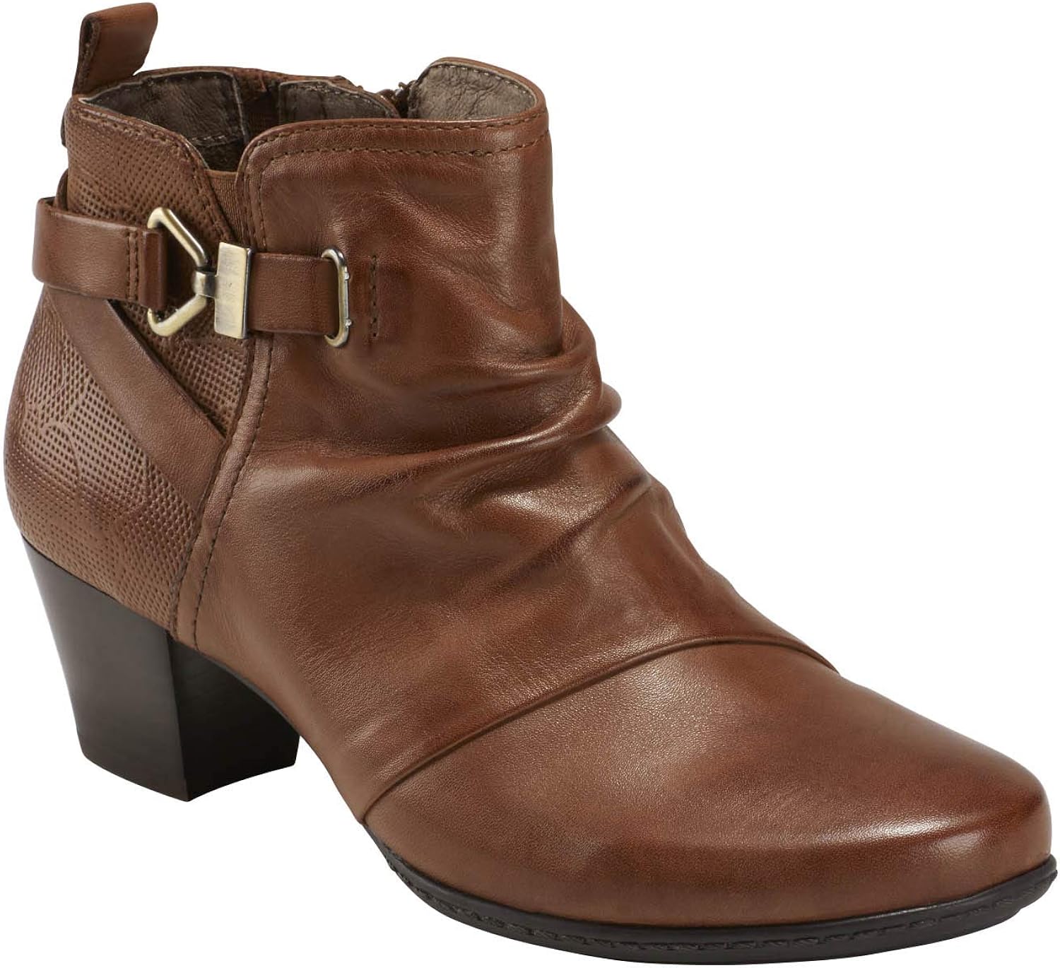 earth peep toe booties