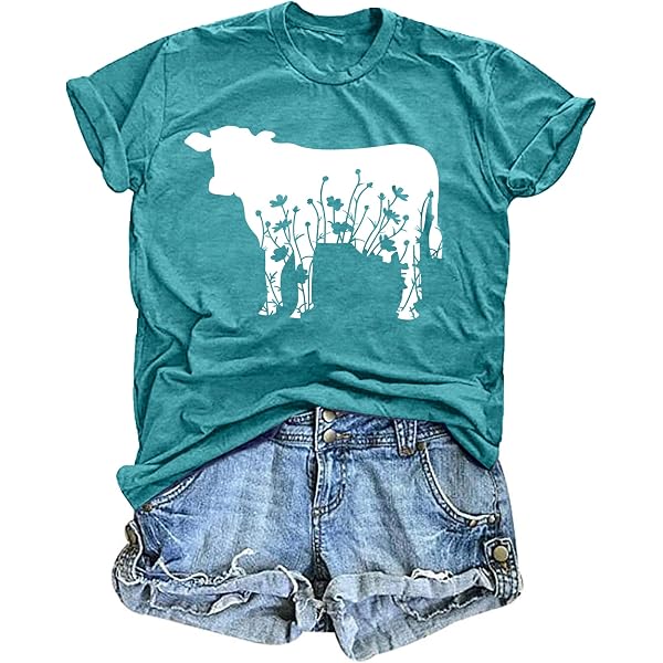 Women's 'Not Today Heifer' Funny Cow Graphic T-Shirt - V-Neck Casual Tee In Grey