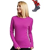 Merino.tech Merino Wool Base Layer Women - 100% Merino Wool Heavyweight, Midweight, Lite Long Sleeve Thermal Shirt and Socks