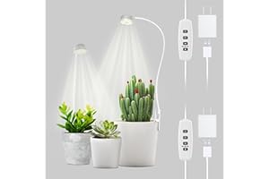 Shyineyou Small Grow Lights for Indoor Plants Full Spectrum, Plant Lights for Indoor Growing, Clip on Plant Grow Light with 3