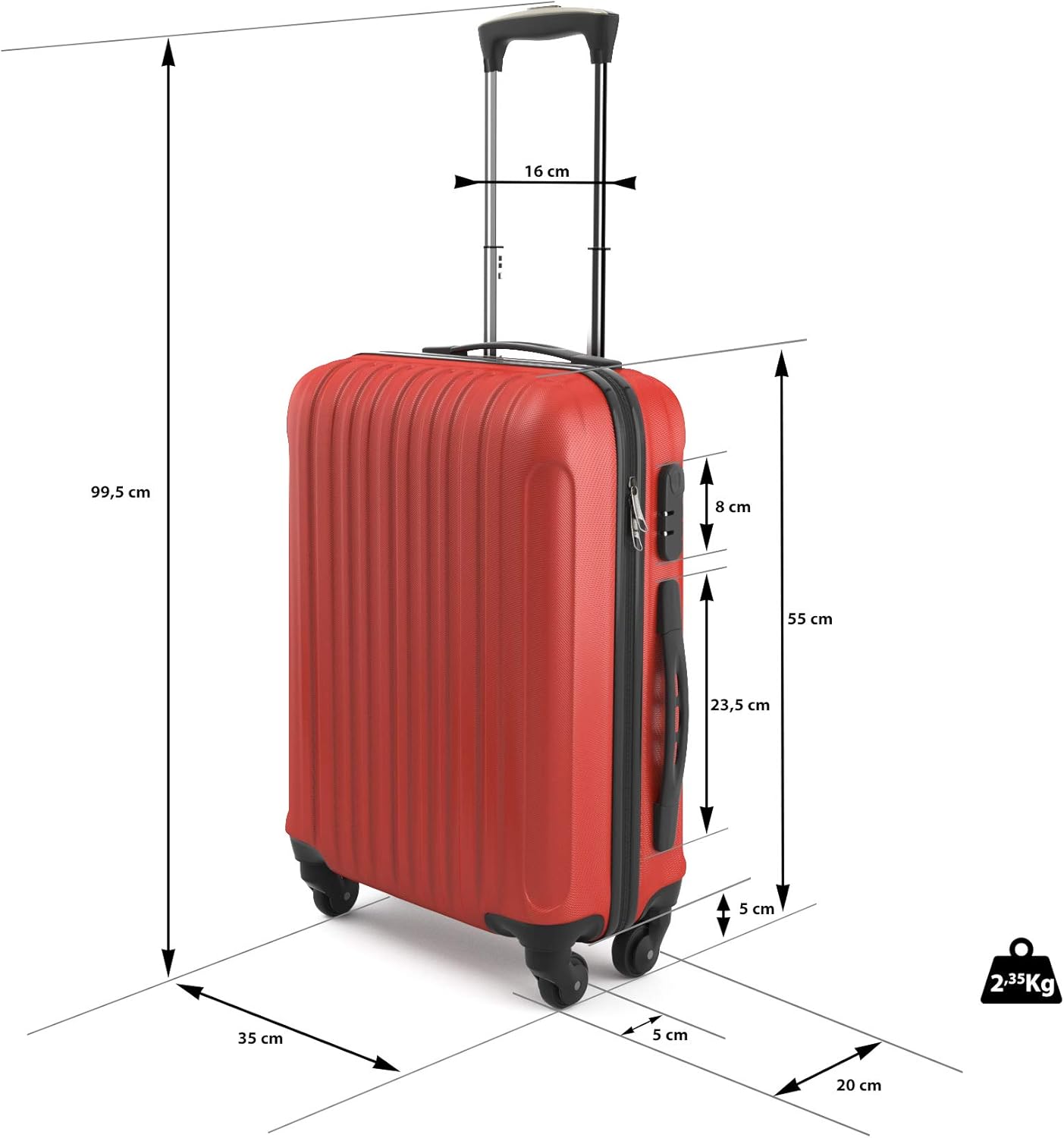 Capienza trolley bagaglio a mano litri Clearance