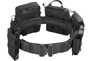 VAV YAKEDA YAKEDA Molle Battle Belt with Accessories - Tactical Combat Airsoft Heavy Duty Belt (8 pcs)