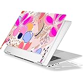 Premium Crystal Case for HP Envy x360 16-inch 2-in-1 Laptop 2024 Release, Floral Patterns Ultra-Slim Lightweight Scratch-Resistant Clear Hard Shell with Professional Protection, Stamens