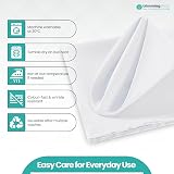 Trimming Shop 20 Inch White Polyester Napkins, 10pcs, Reusable, view 7