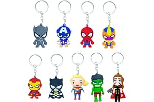 Superhero Kids Keychains, Christmas Tree Decorations, Birthday Party Carnival Game Prizes, Superhero Cake Decorations, Home D