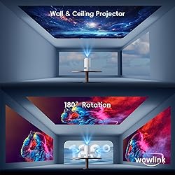 [Built-in Apps & 2025 Upgraded] Mini Projector with