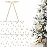 24 PCS Light Champagne Velvet Christmas Ornaments, Pre-Tied Vintage Velvet Bows for Christmas Tree, Garland and Fireplace Décor, 5x7 Inch Ribbon Bows for Gifts, Indoor Holiday Decorations (3/8")
