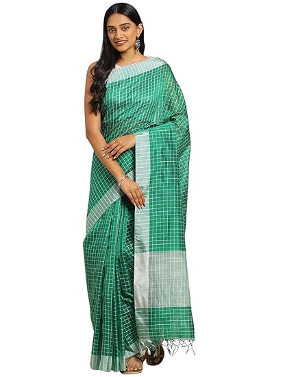 Banarasi Poly Silk Saree, with Un-stitched Blouse Piece - Powerloom made Traditional Banarasi Sari for Women - by ART Retail