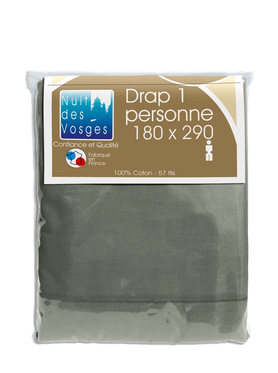 Night of the Vosges cotoval Bed Sheet 180 x 290 cm Cotton Charcoal Grey