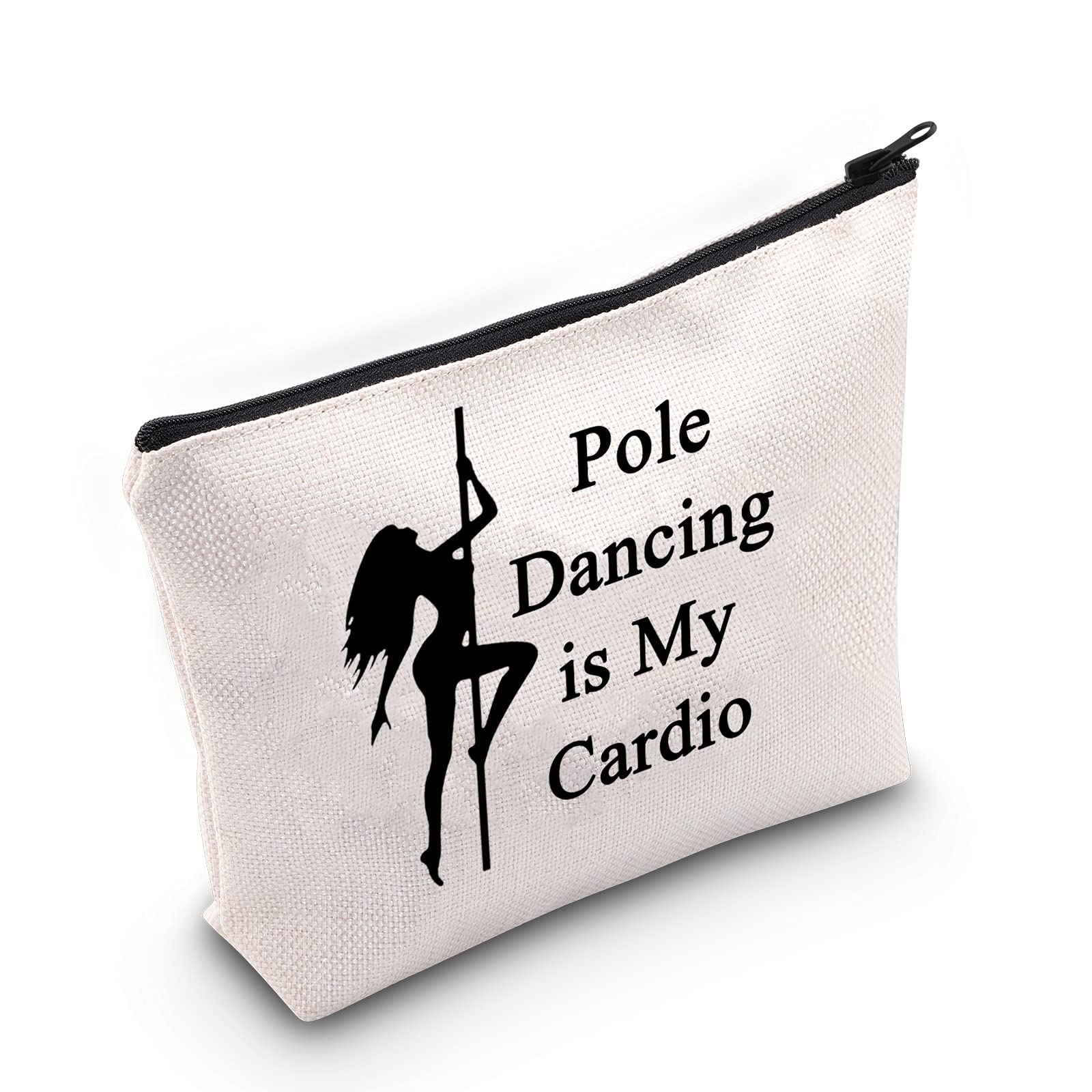 LEVLO Funny Pole Dancing Lovers Gifts Pole Dancing is My Cardio Makeup Bags Pole Dancing Dancer Bags, Pole Dancing is My Cardio