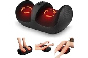Nekteck Foot Massager with Heat & Foot Roller, Shiatsu Calf Leg Massager for Circulation and Neuropathy Pain Relief for Feet Care Home Office Gadgets Relaxing Massage Tools Gifts for Women Men Mom Dad
