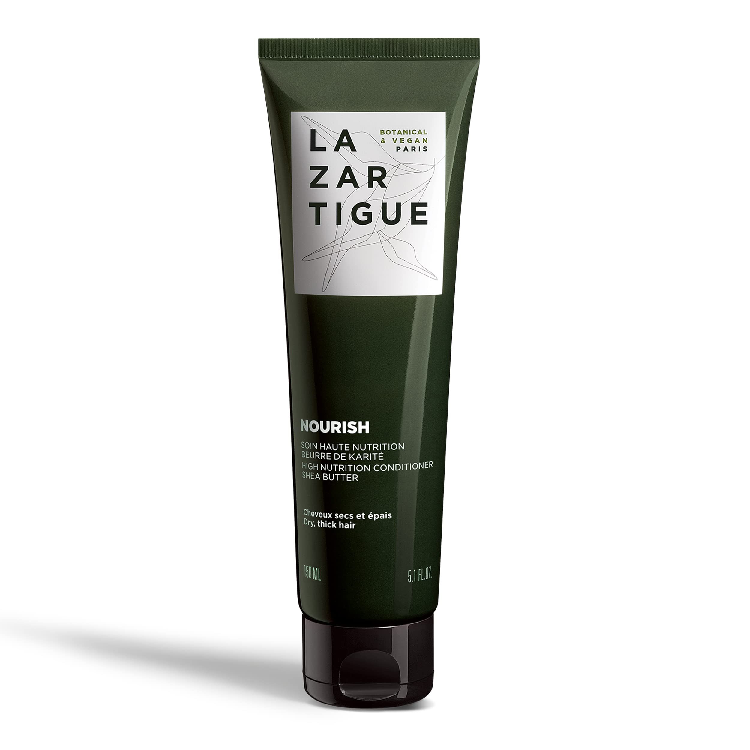 LAZARTIGUE NOURISH - High Nutrition Conditioner Enriched with Shea Butter & Plant Oils. Deep Hydration for Thick, Dry Hair. 94% Natural Ingredients, Vegan & Silicone-Free, 150ml