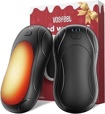 Elektrischer Handwärmer 2er-Pack, Handwärmer Magnetische Tragbare 6000mAh, 3 Einstellbaren Heizmodi USB Wiederaufladbar Taschenwärmer Für Outdoor Camping Pendeln Büro(Schwarz)