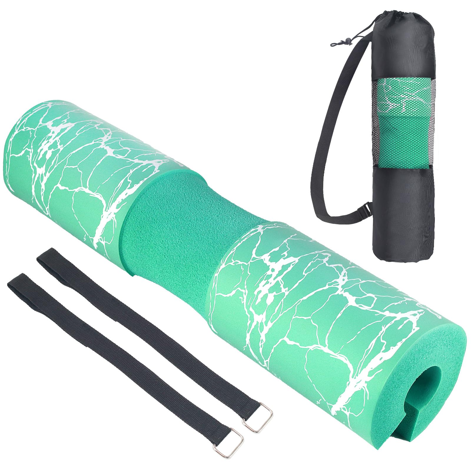 Dickplay Barbell Pad Squat Pad Comfy Extra Thick Foam Padding for Hip Thrusts Gym Fitness Work Out Heavy Duty Weightlifting Comfortable Squats Lunges Glute Bridges Fit Standard and Olympic Bars,Green