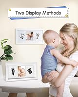 MOXTOYU Baby Hand and Footprint Kit 2 Clean-Touch Framed Photo Kit 6 Cards view 6