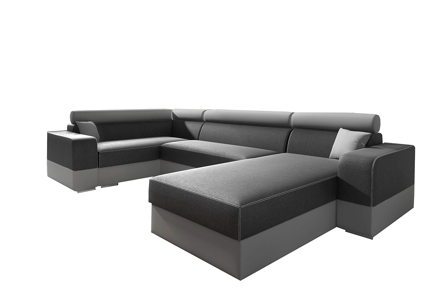 Meublo Convertible Corner Sofa With Panoramic Fabric And