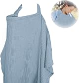 BRITECO Soft Cotton Breastfeeding Cover Multi-Use Nursing Privacy Scarf Canopy view 2