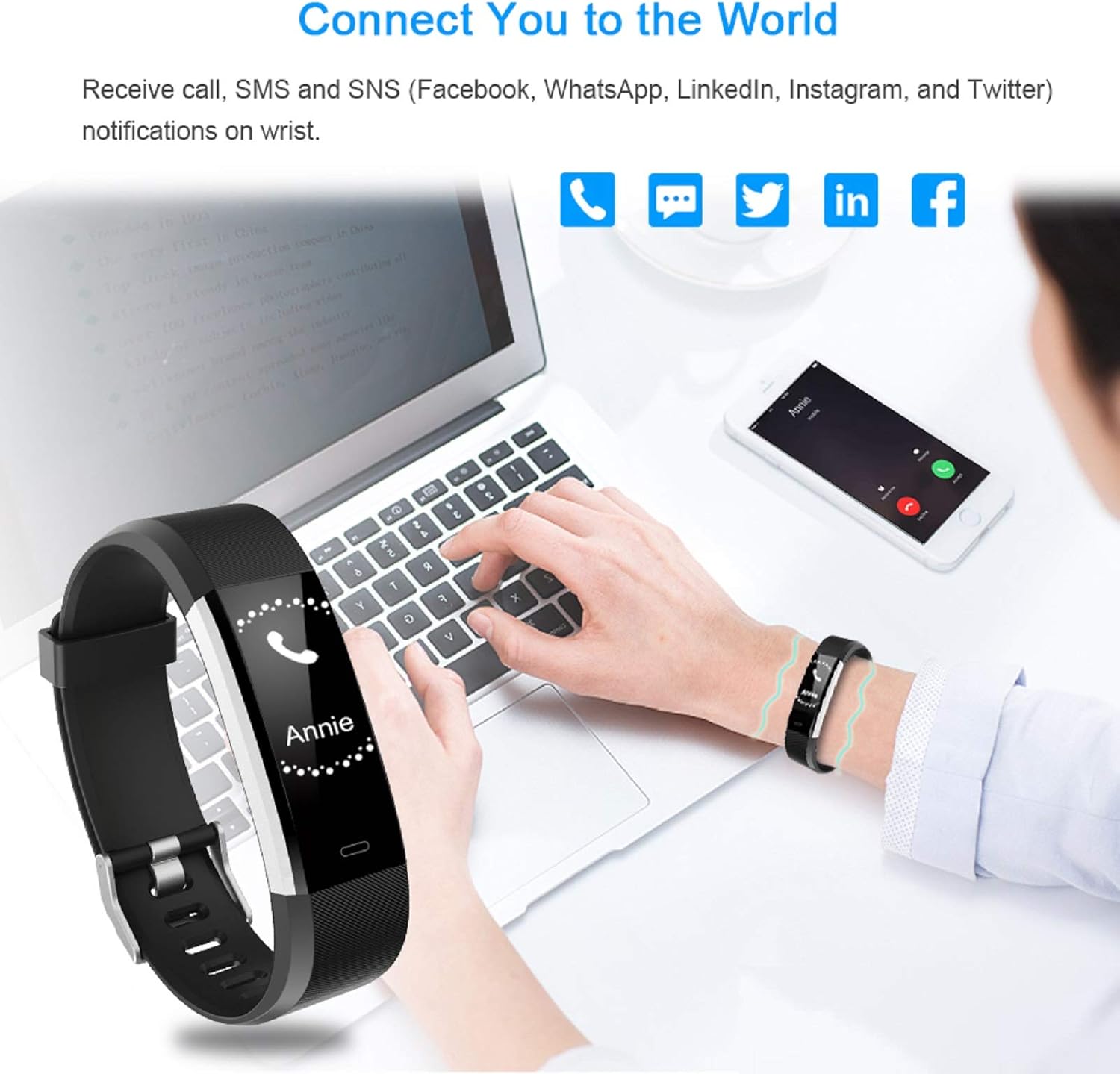 LETSCOM Fitness Tracker HR, Activity Tracker Watch with Heart Rate Monitor, Waterproof Smart Fitness Band with Step Counter, Calorie Counter, Pedometer Watch for Women and Men : Sports & Outdoors