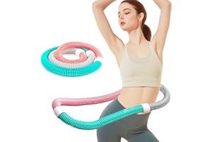 Weighted Soft Spring Hula Hoop for Adults, 3.3lb Foldable for Home and Travel, Portable Slimming Fitness Hoop for Weight Loss