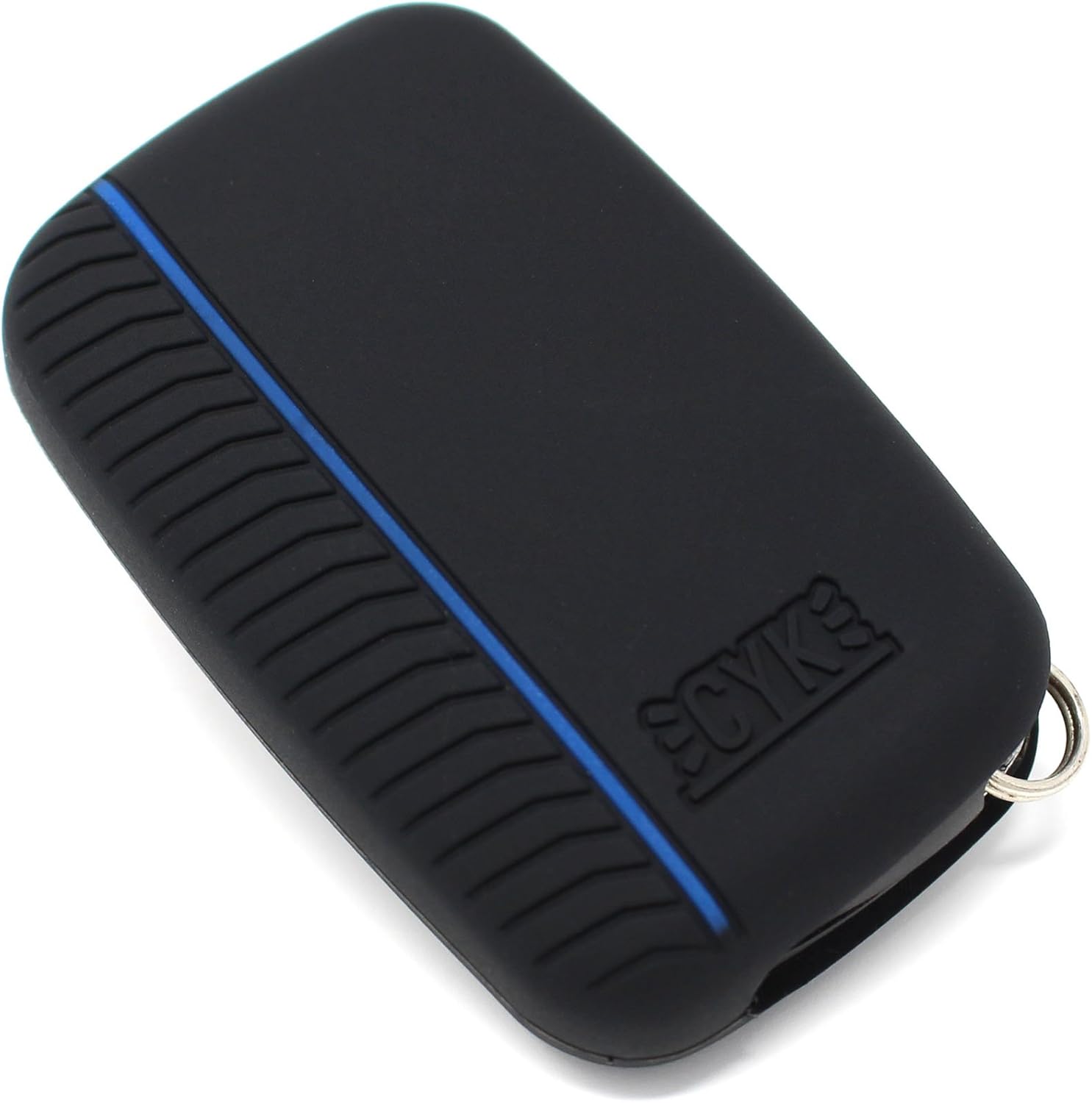 Finest-Folia LA silicone key cover for 5-button car keys, Schwarz Blau - Image 3
