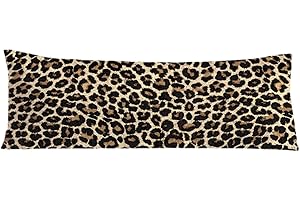 PIUD Leopard Print 20x54 Body Pillow Cover, Cheetah Print Room Decor, Trendy Girly Room Decor, Wildlife Animal Skin Theme Cheetah Decorative Long Body Pillow Cases for Bed Couch
