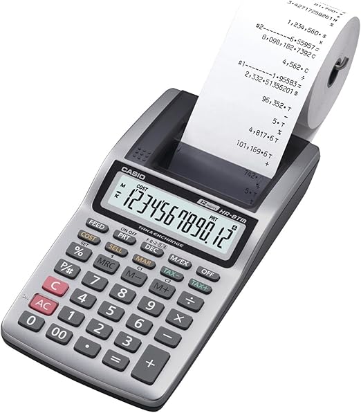Casio HR8TM Plus Handheld Printing Calculator (RENEWED