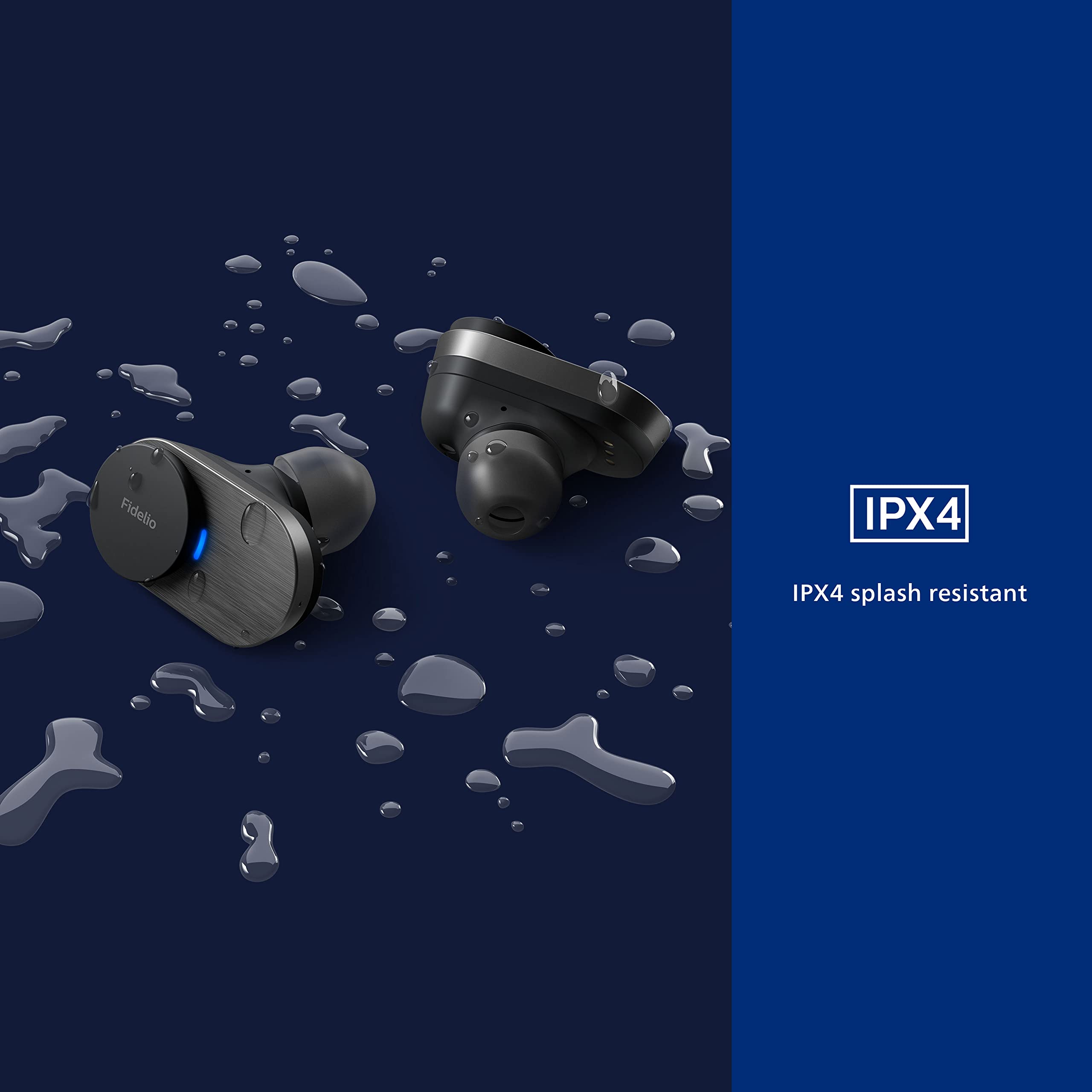 PHILIPS Fidelio T1 True Wireless Headphones with Active Noise Canceling Pro+, Audiophile Quality, Black