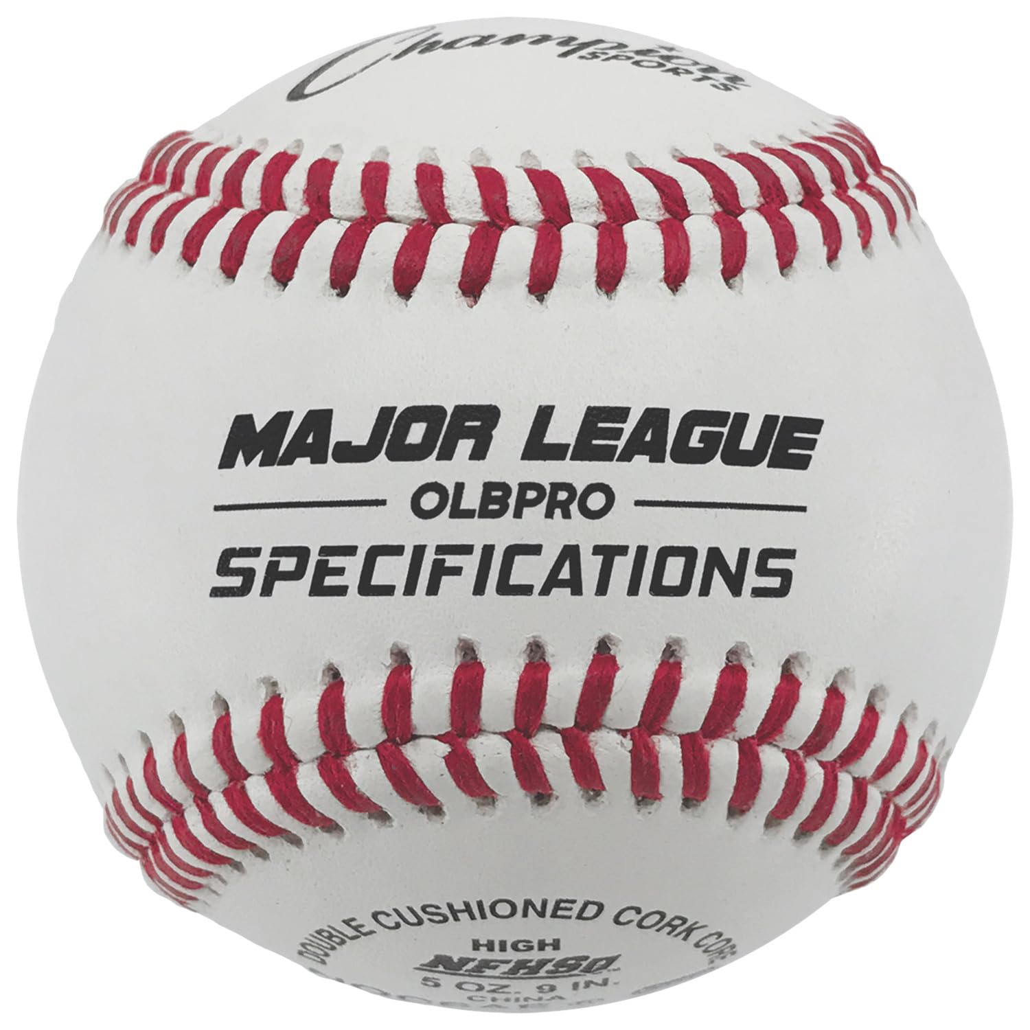 Champion Sports Leather Baseball Set: Dozen Indoor / Outdoor Genuine Leather Official League Baseballs for Practice Training or Real Game - OLBPRO Pack of 12